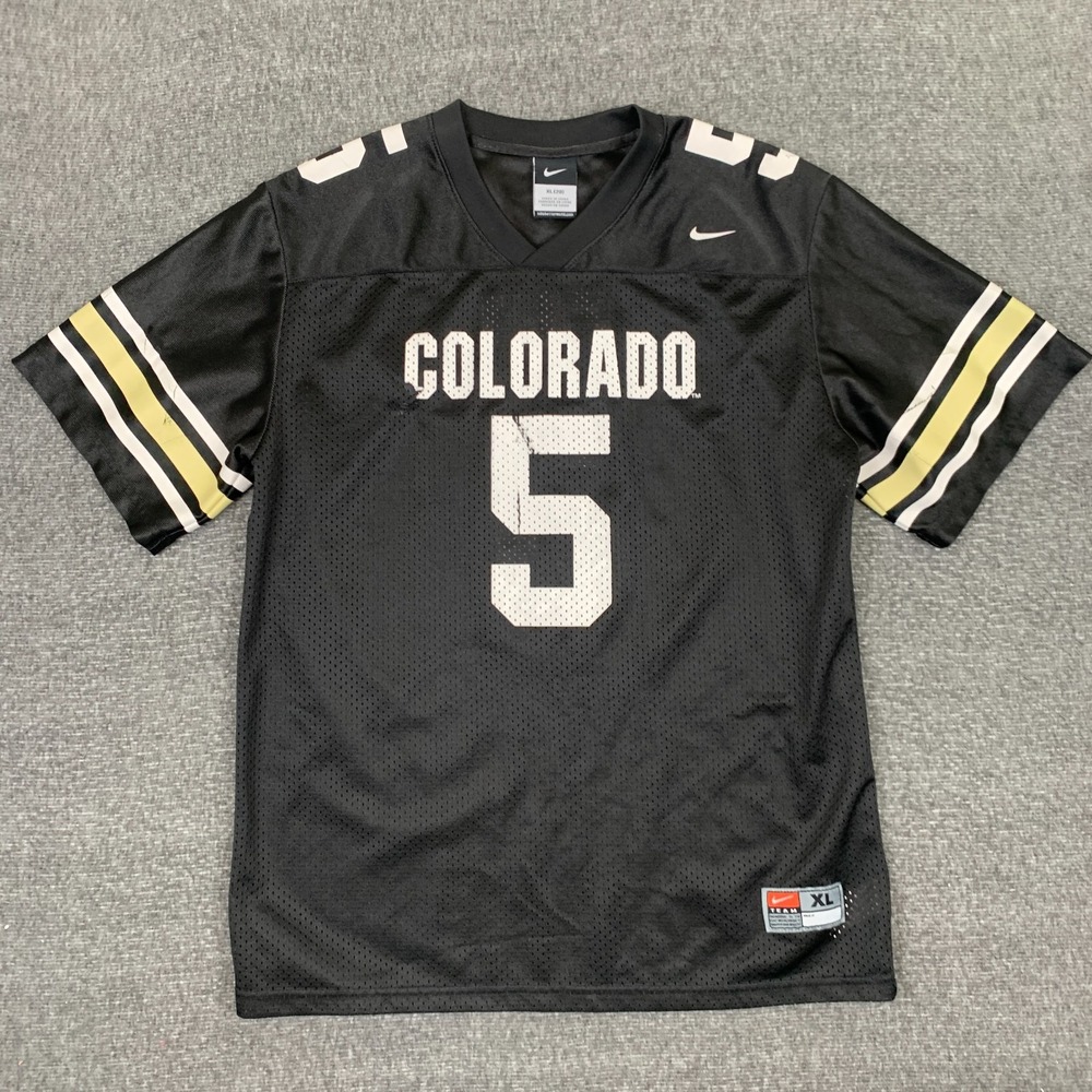Nike Colorado Buffaloes Jersey Youth XL NCAA Football Deion Sanders Boulder Y2K